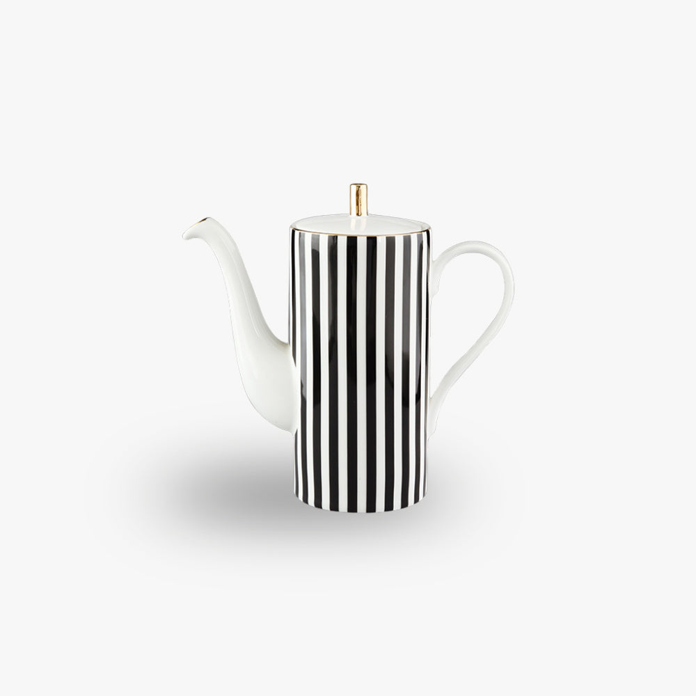 Noir - Vertical Stripes - coffee Service Set