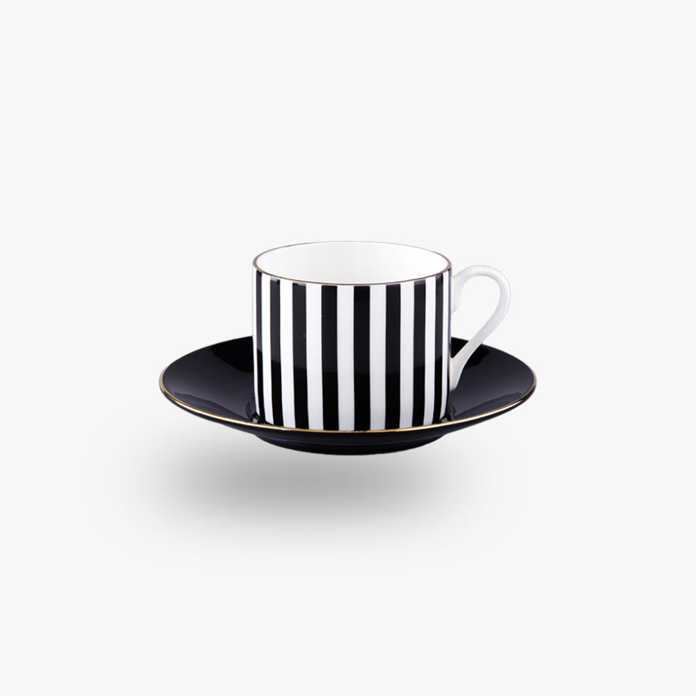 Noir - Vertical Stripes - Tea Set